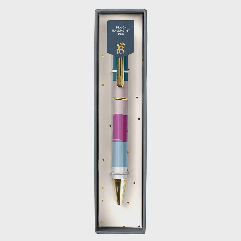 Ballpoint Pen - Stripe, Black Ink, Presentation Box, Desktop