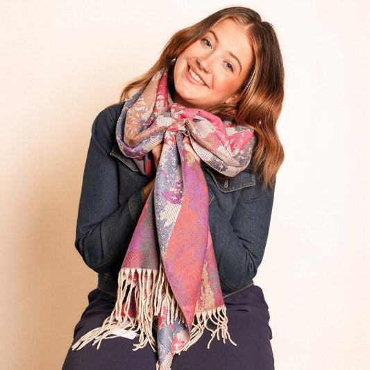 Scarf Winter Weight Checks Blue