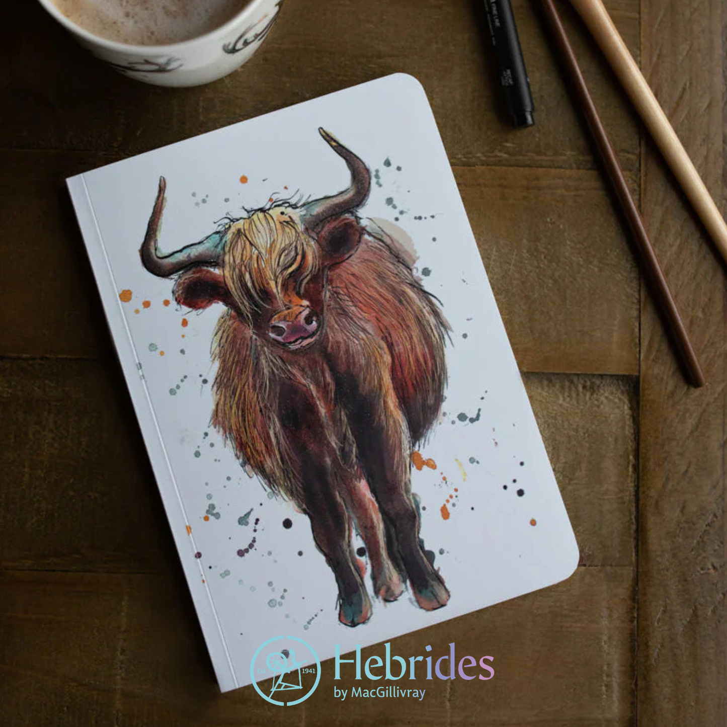 Highland cow A5 notebook