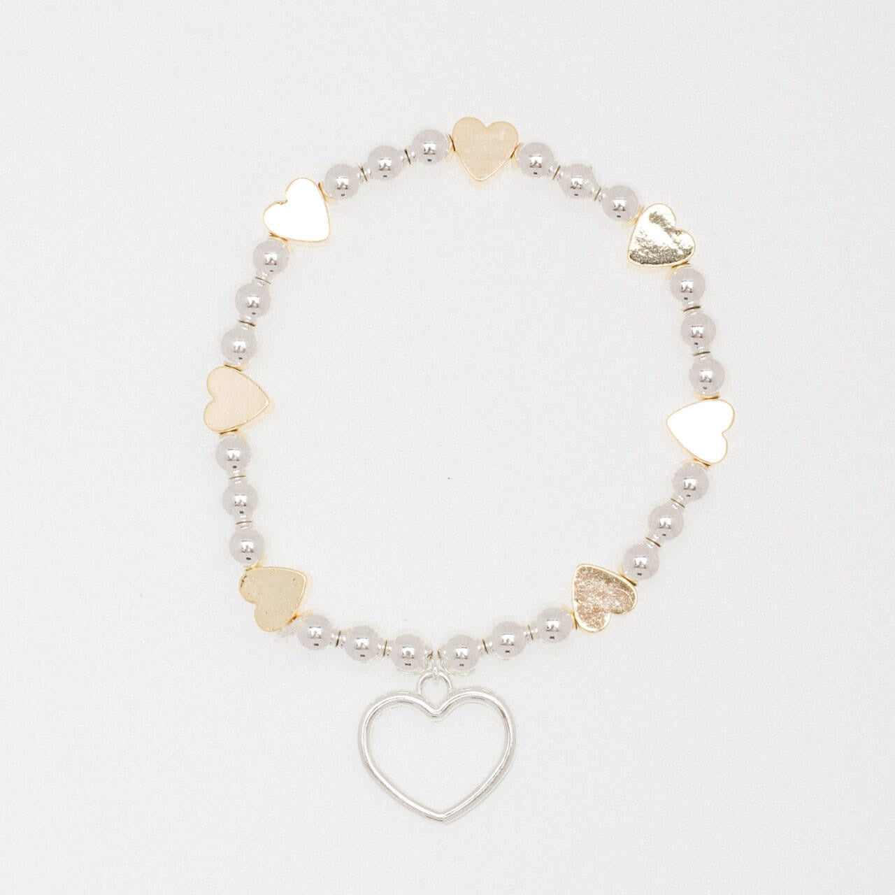 Bracelet Constellation Collection Charlotte Open Heart Silver & Gold