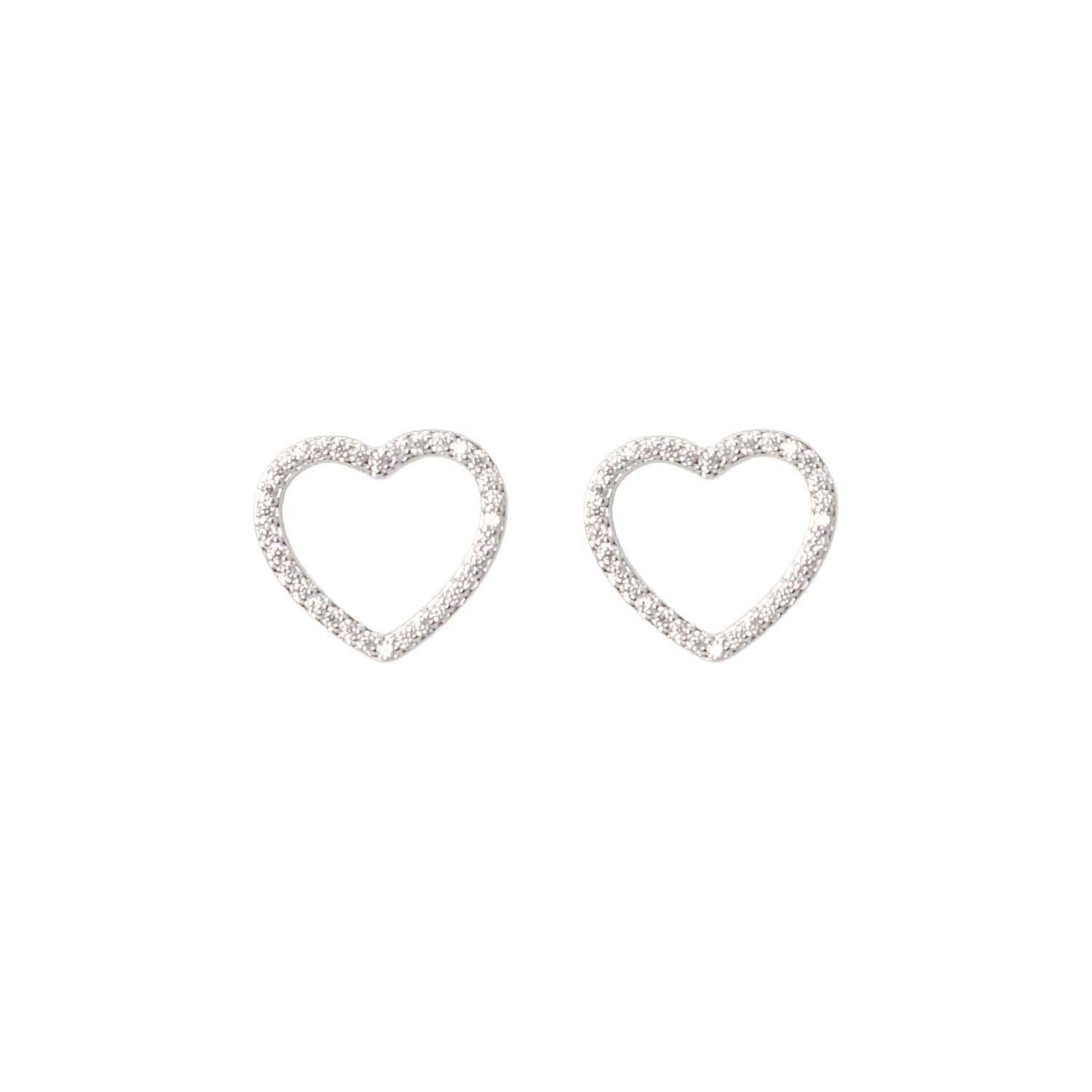 Earrings Constellation Collection Open Heats Silver