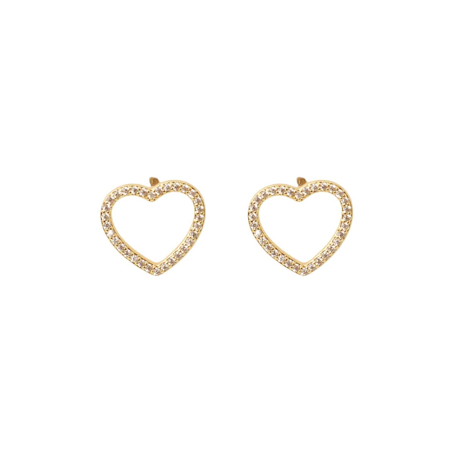 Earrings Constellation Collection Open Hearts Gold