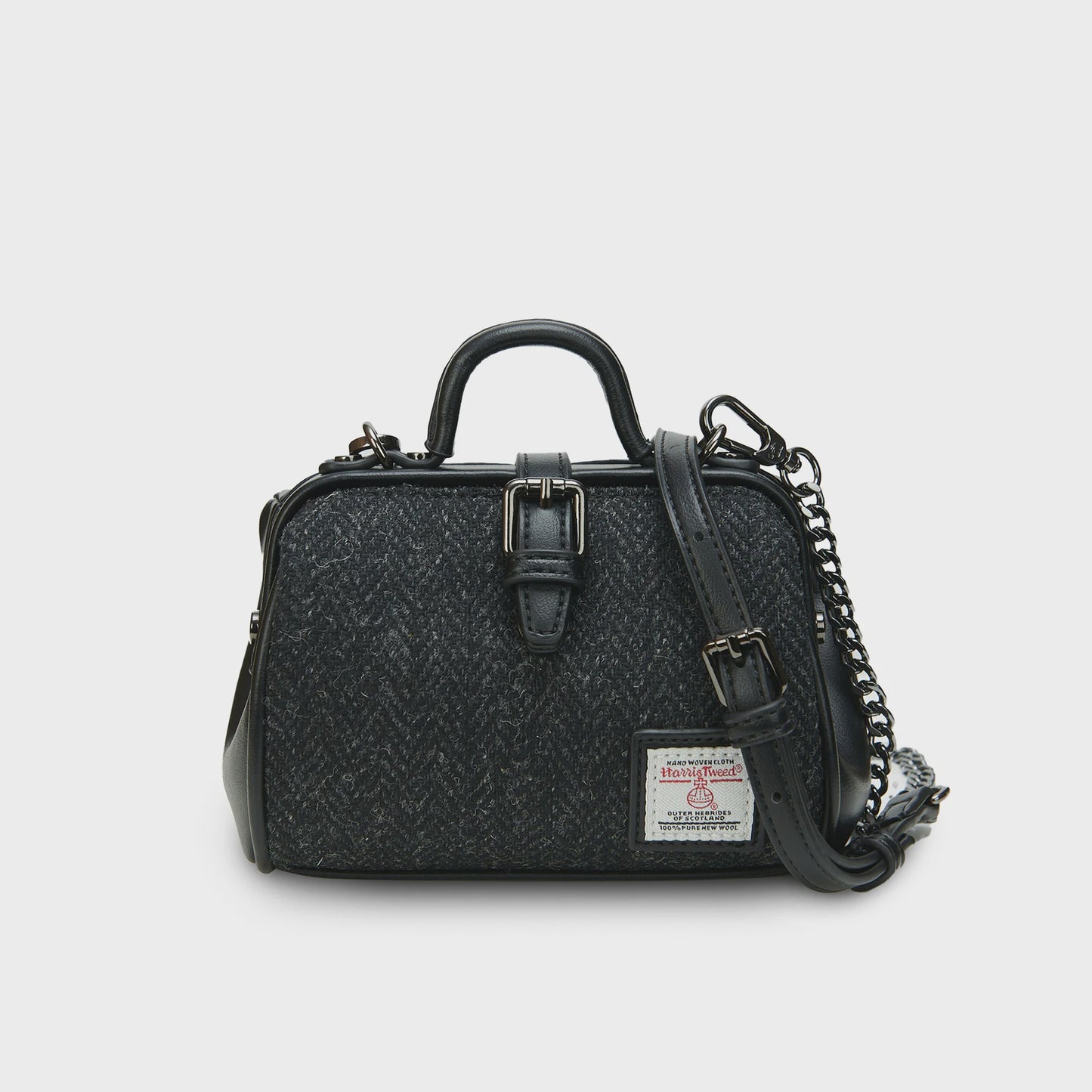 Black & grey herringbone Drs bag