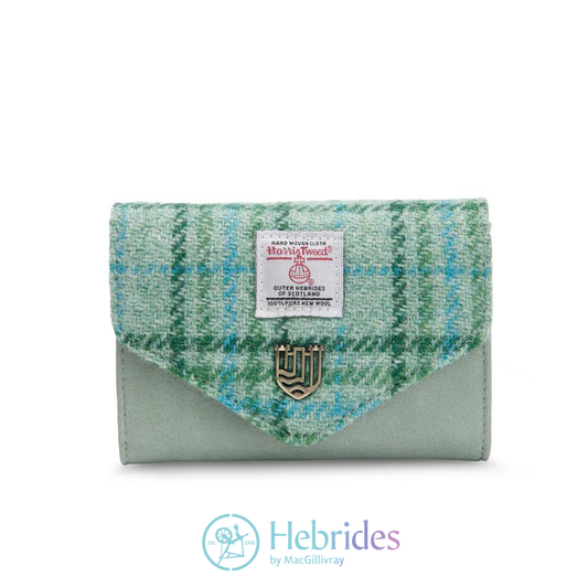 Mint green Harris Tweed - small clasp purse