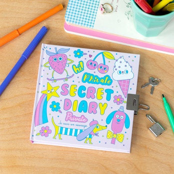 Secret diary with padlock