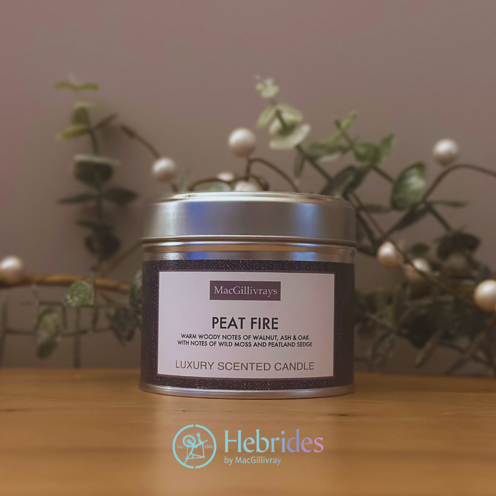 Peat fire - Hebrides by MacGillivray custom candle tin