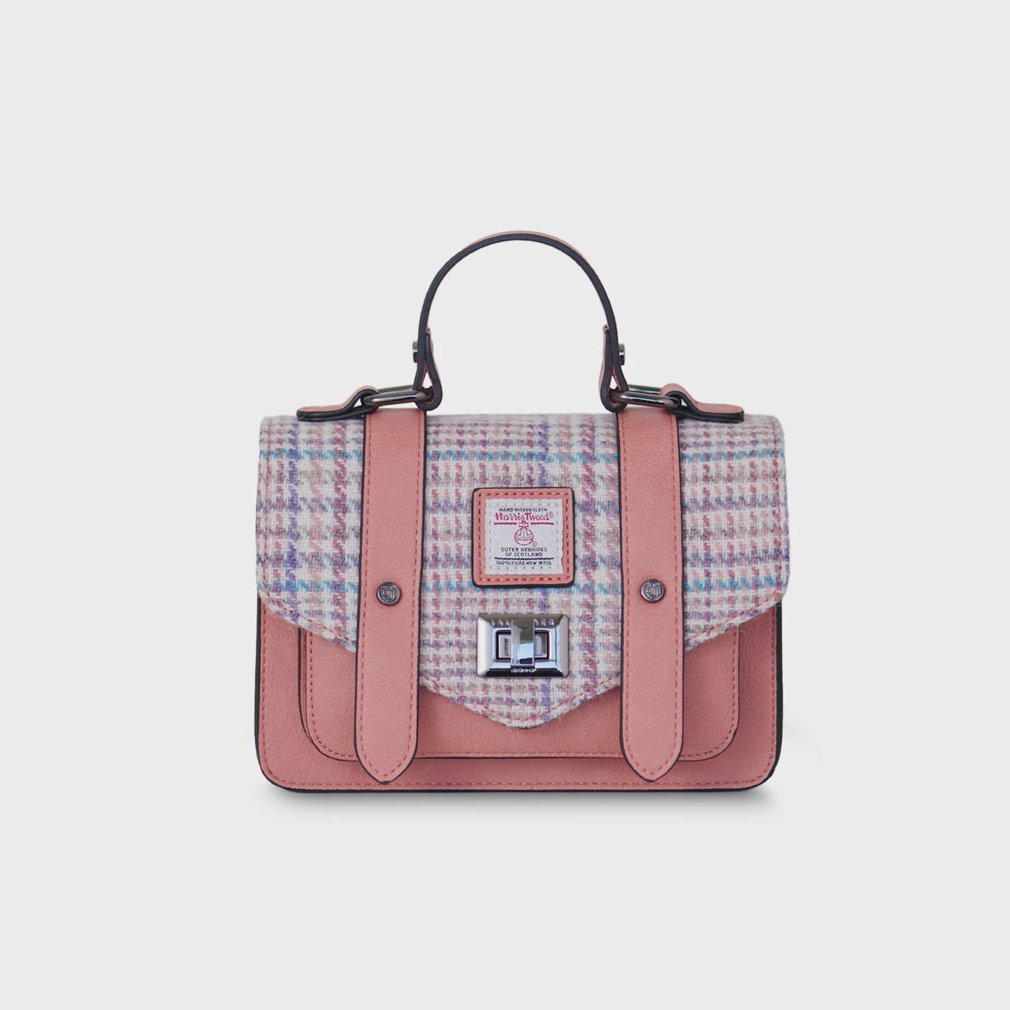 Purple Pink Dogtooth satchel
