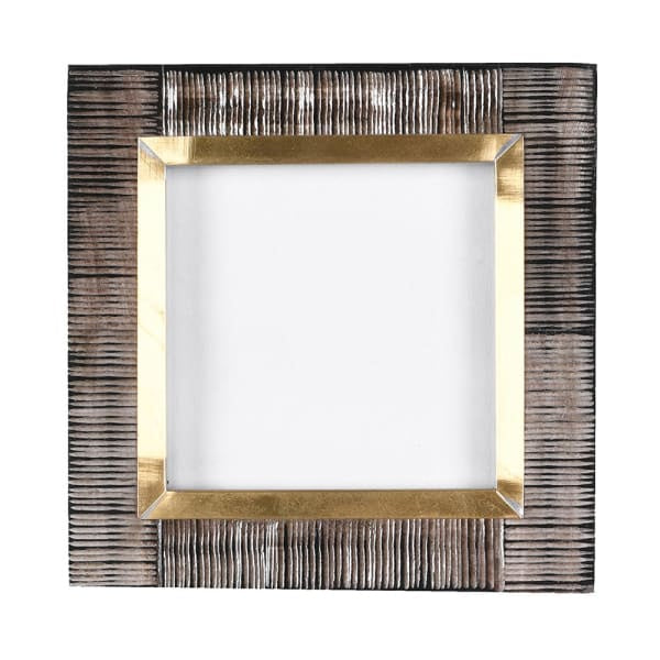 Brushed black and gold photo frame