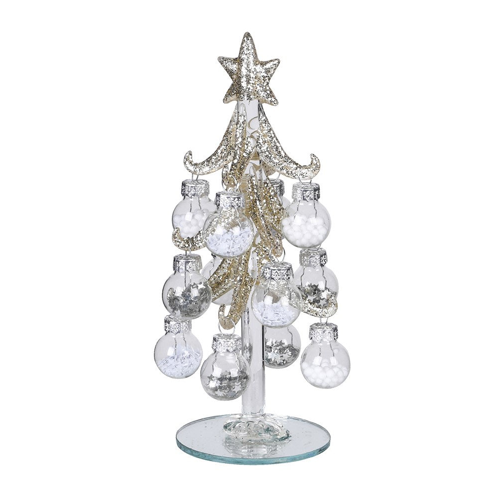 Frosted Glitter Bauble Tree