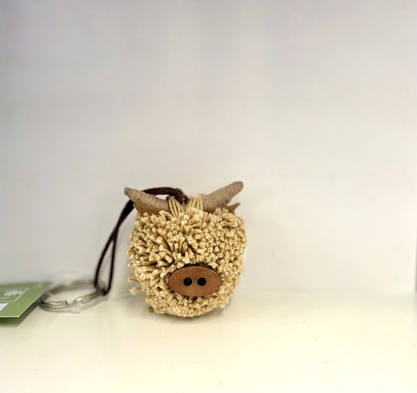 Moo Keyring - Natural