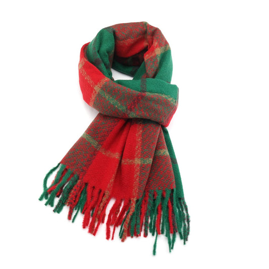 Red Zoe Tartan Scarf