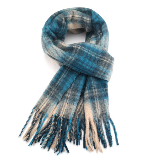 Blue Mia Tartan Scarf