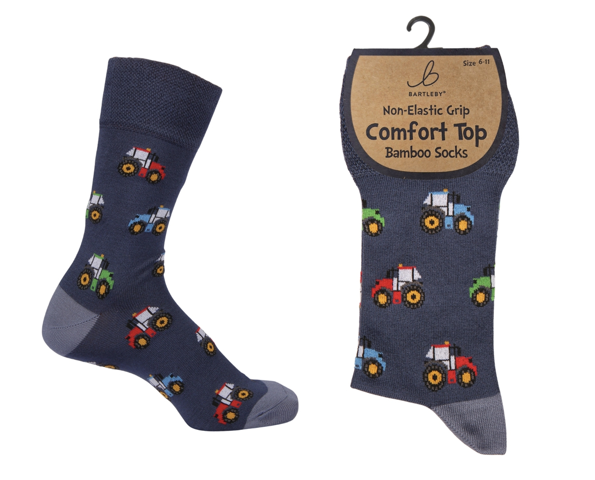 Mens Bamboo Comfort Top Socks - Modern Tractor