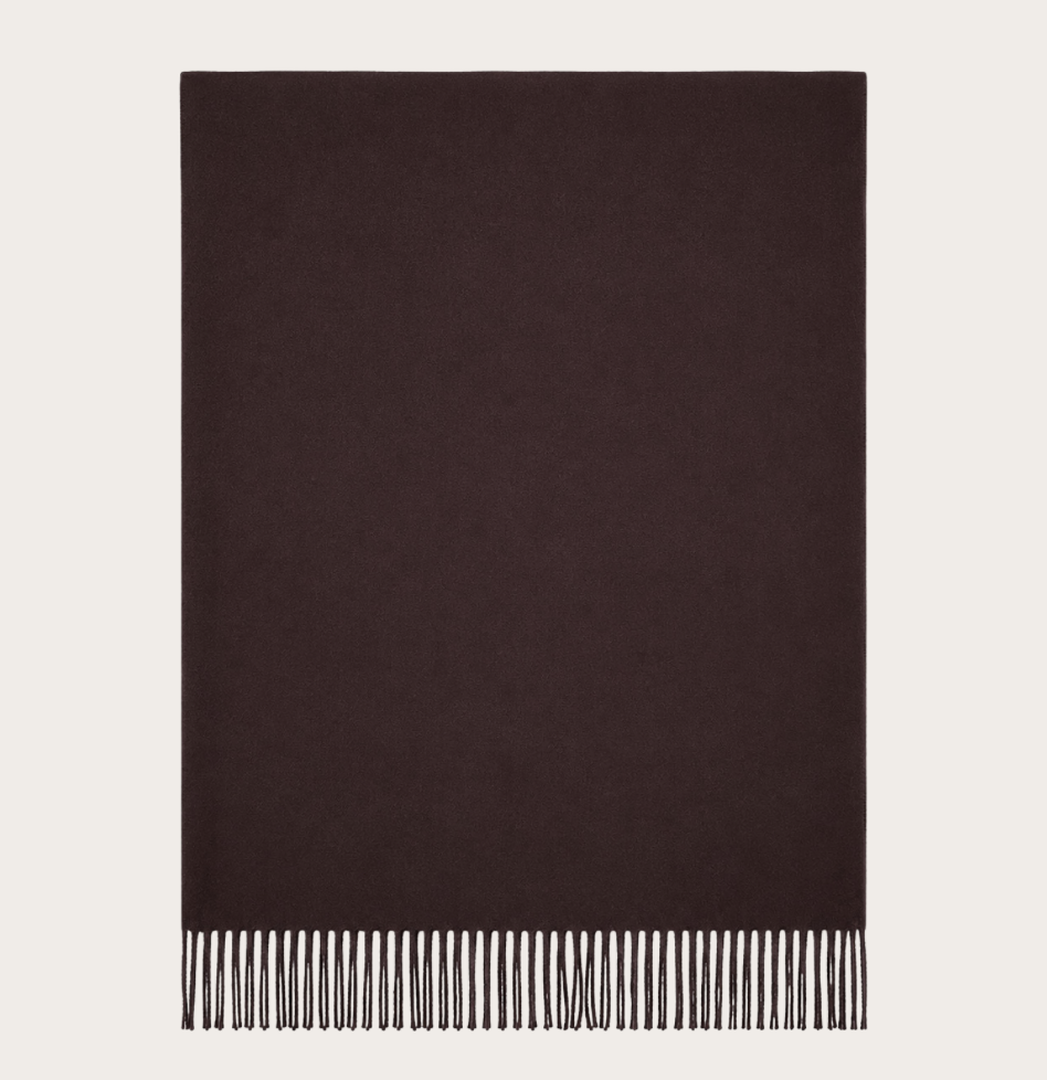Plain pashmina dark coffee