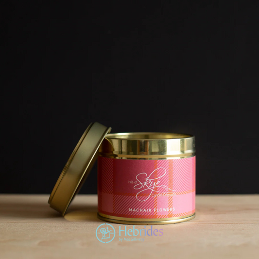 Machair flowers travel tin candle