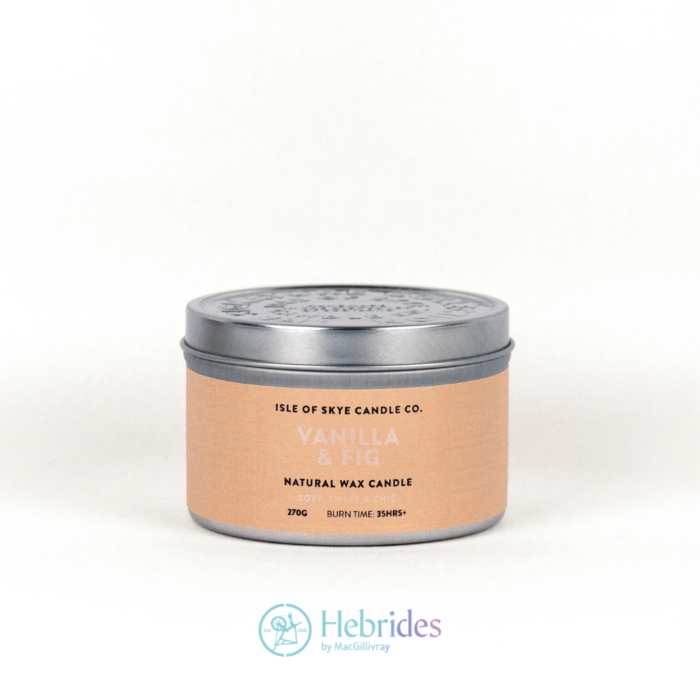 Vanilla and fig candle tin