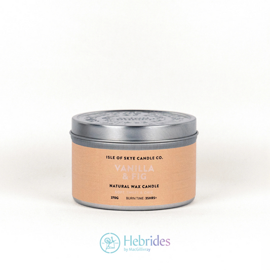 Vanilla and fig candle tin
