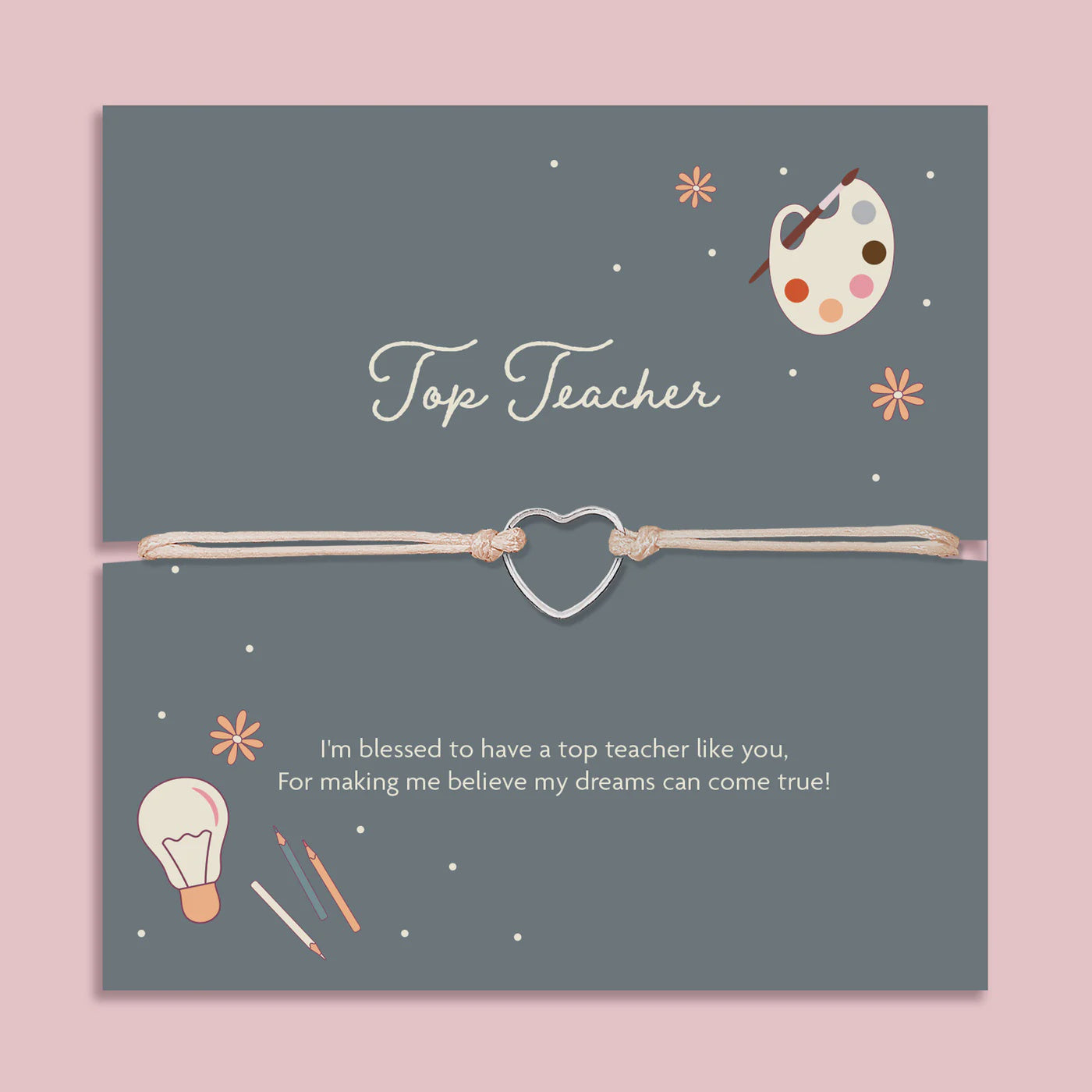 Top teacher bracelet