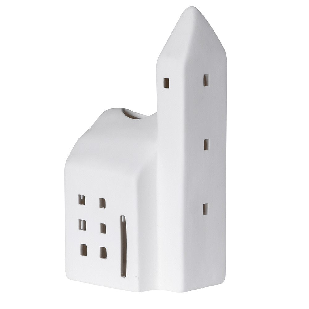 Wht Church T Light Holder