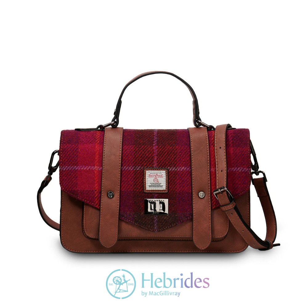 Fuchsia Harris Tweed - Satchel