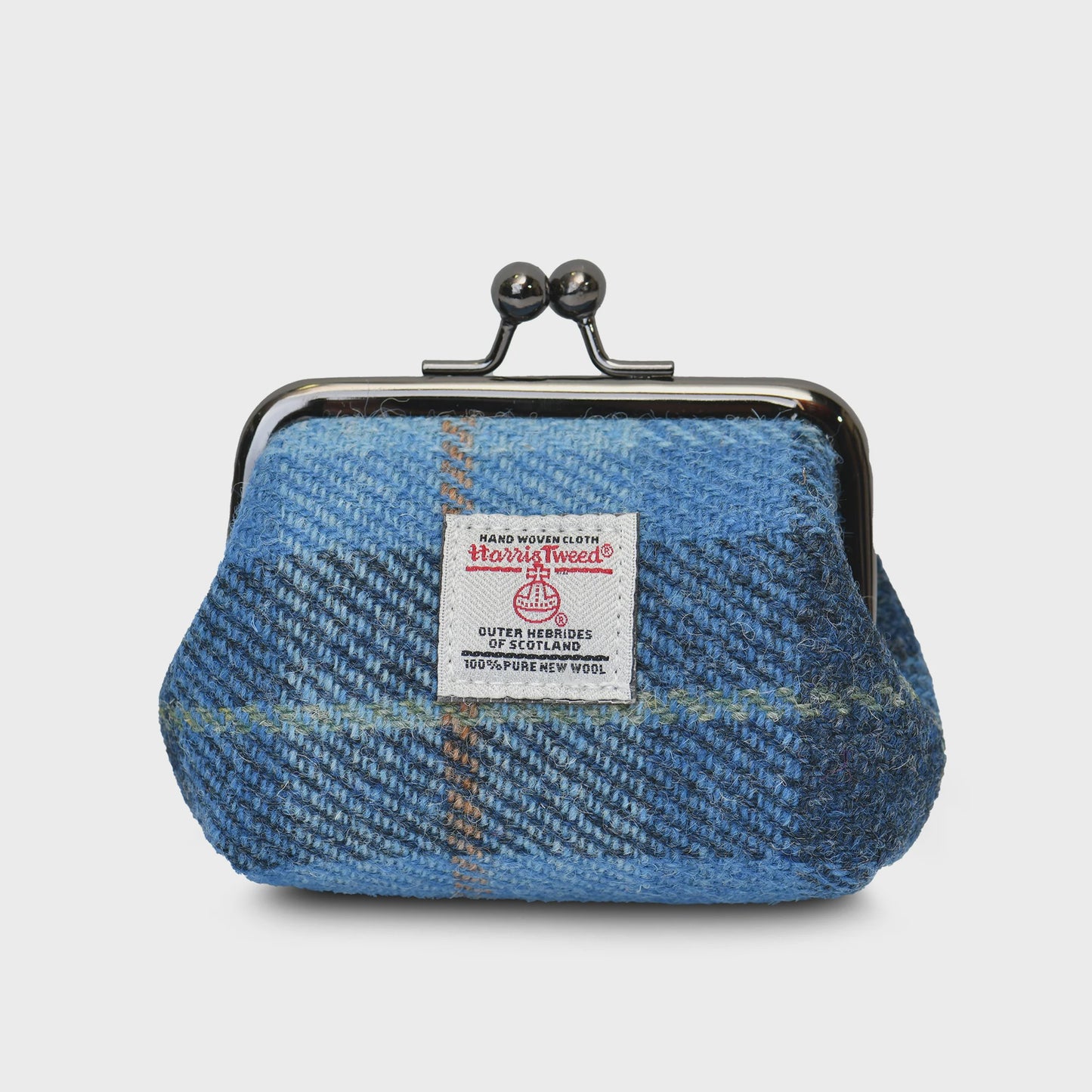 Coin purse - blue tartan