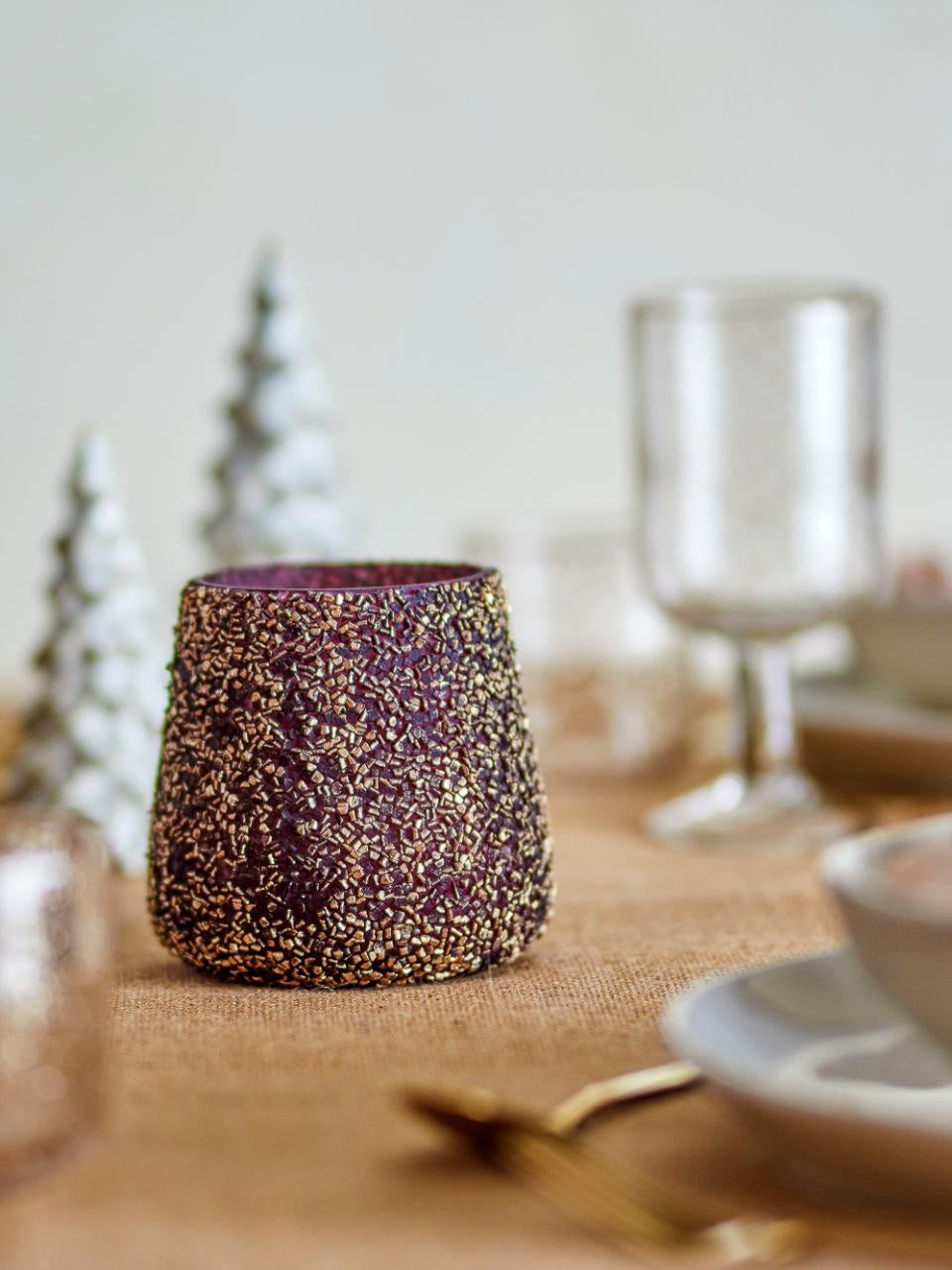 Filis gold votive - recycled glass