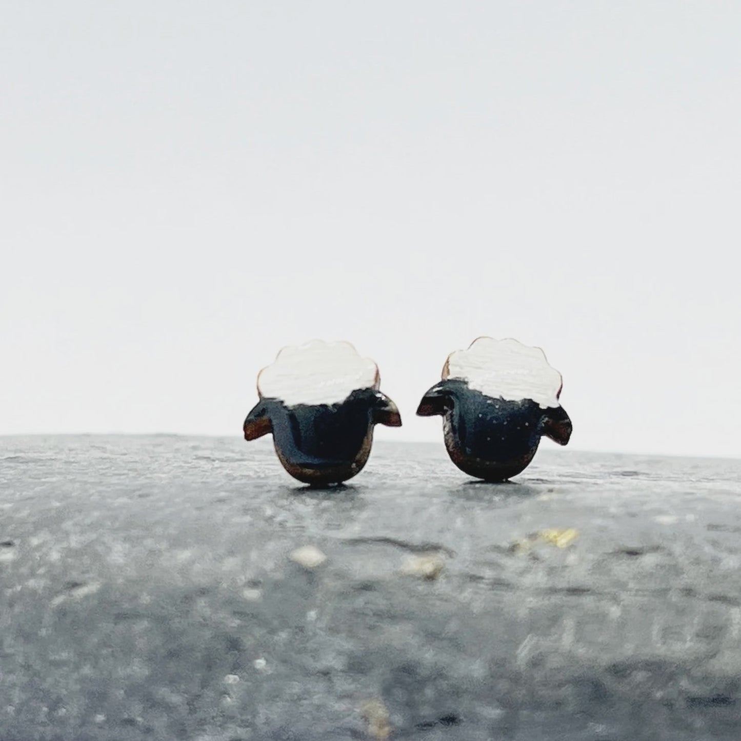 Hand painted Sheep earrings