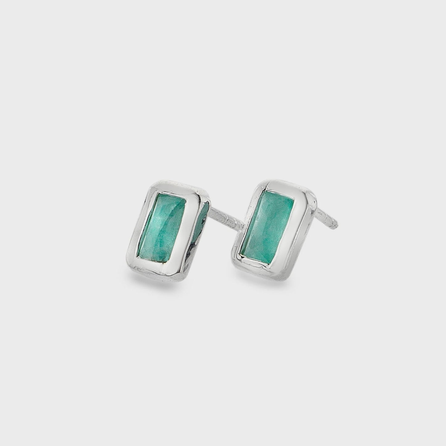 Amazonite stud earrings