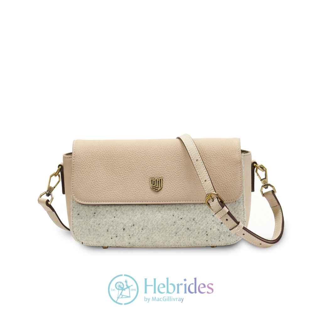 Caithness clutch - Plain cream Harris Tweed