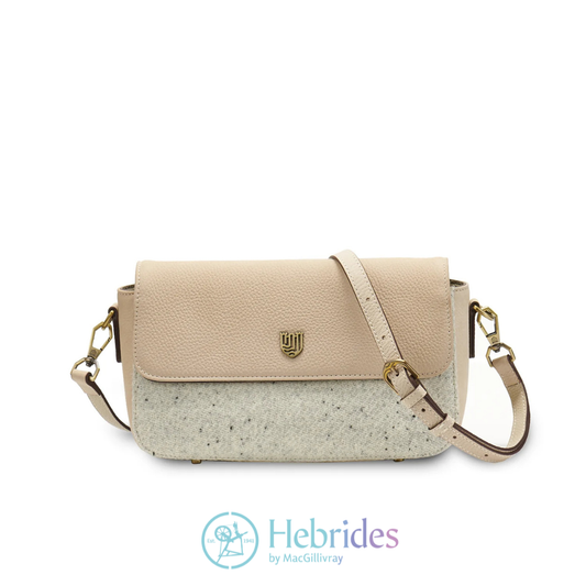 Caithness clutch - Plain cream Harris Tweed