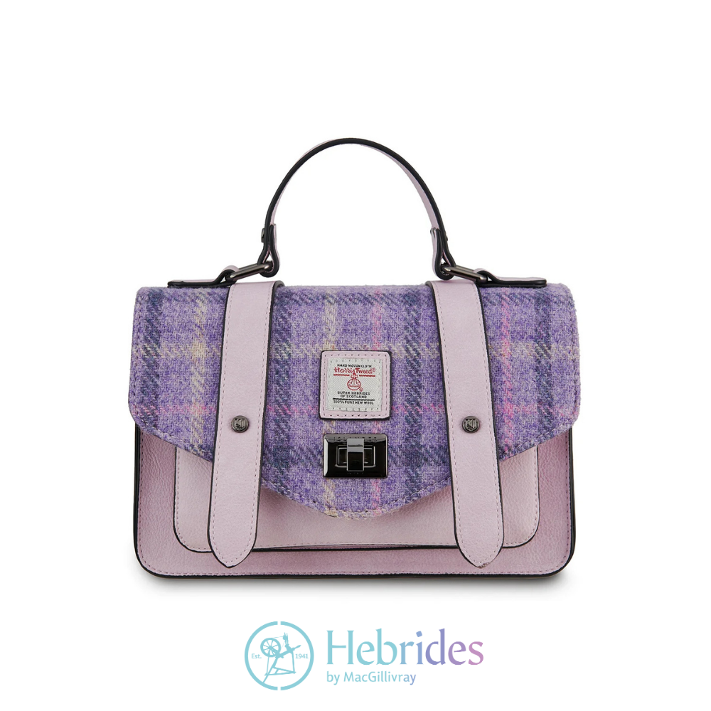 Purple Harris Tweed - Satchel