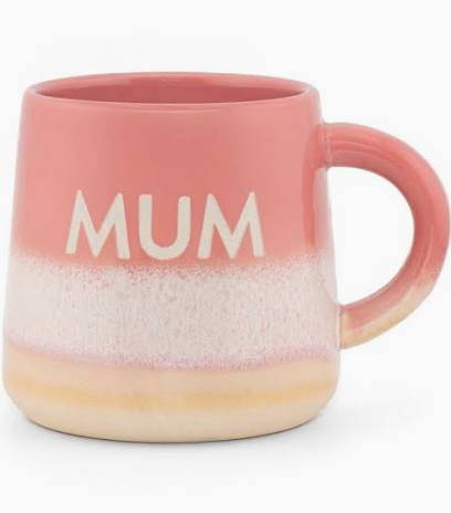 Mum pink stoneware mug