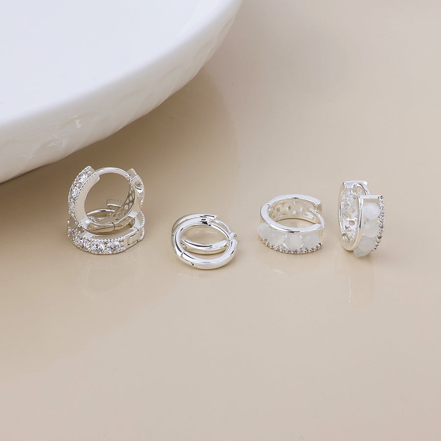 Tia earring set-silver plated