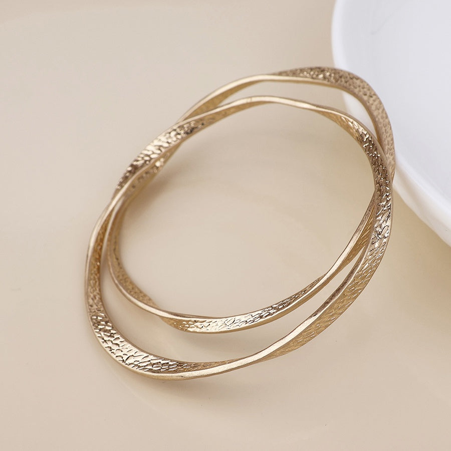 Solstice bangle set s/m-worn gold