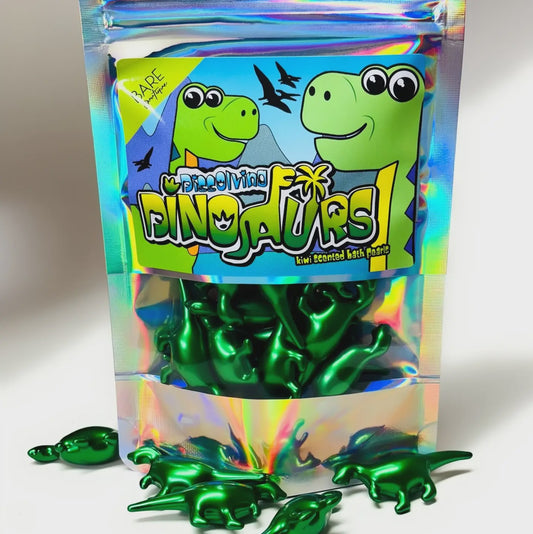 Dinosaur Shaped Bath Pearls - Kiwi Scented