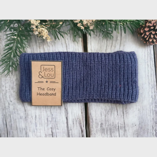 Navy Cosy Rib Headband HL815