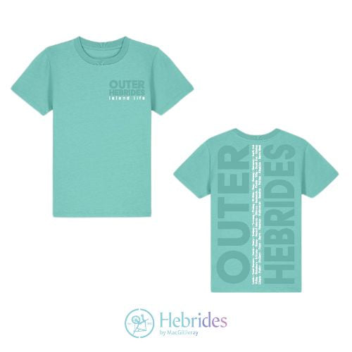 Island life adults t-shirt - turquoise NEW