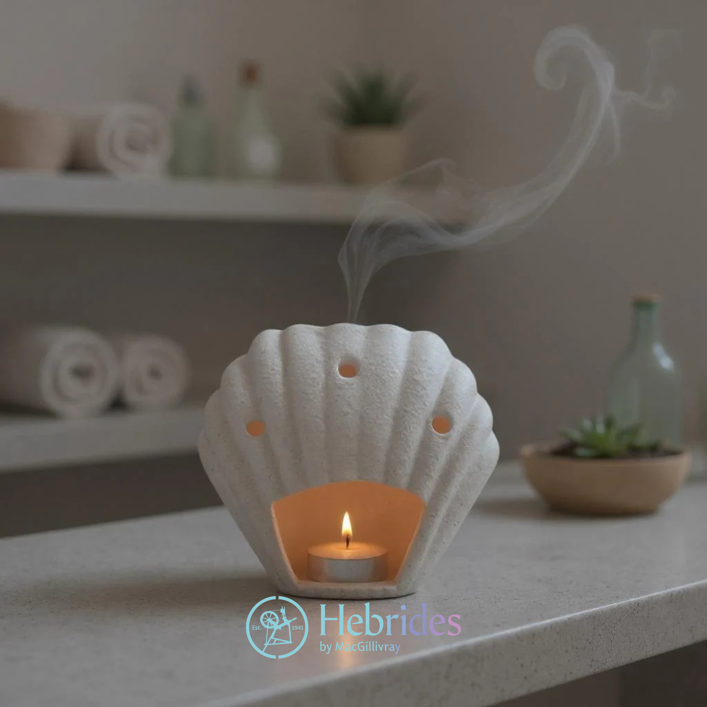 Scallop shell oil burner