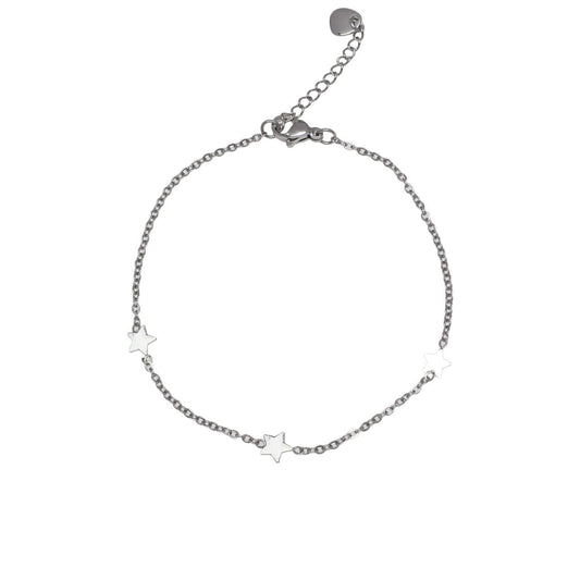 Bracelet Waterproof Dainty Multi Star Silver