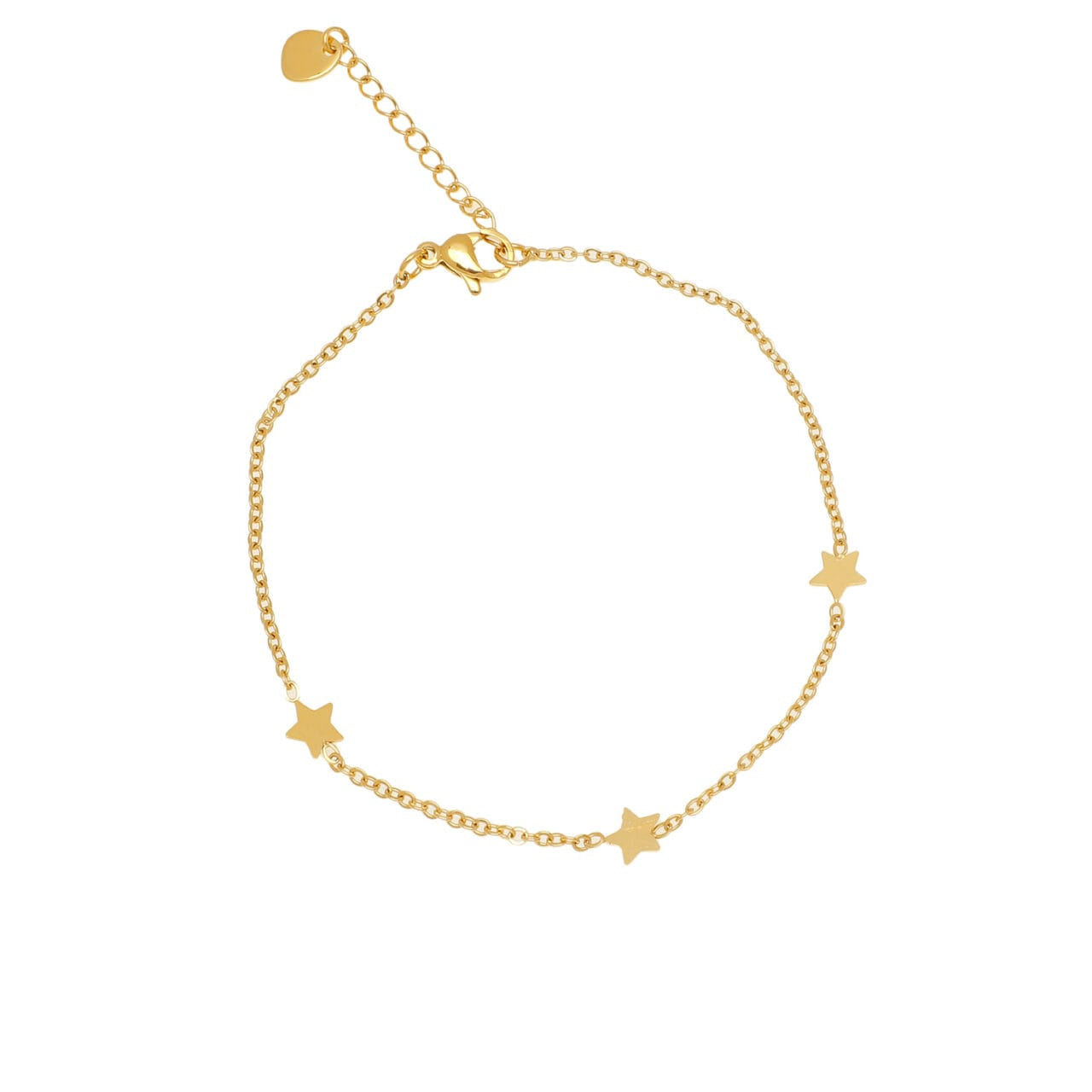 Bracelet Waterproof Dainty Multi Star Gold