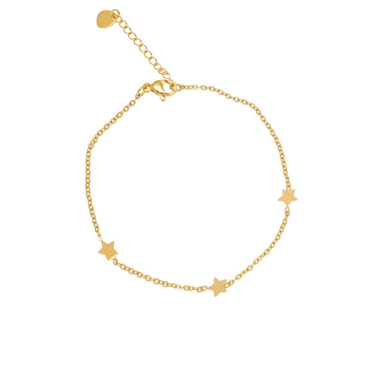 Bracelet Waterproof Dainty Multi Star Gold