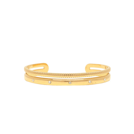 Bangle Waterproof Double Layer Gold