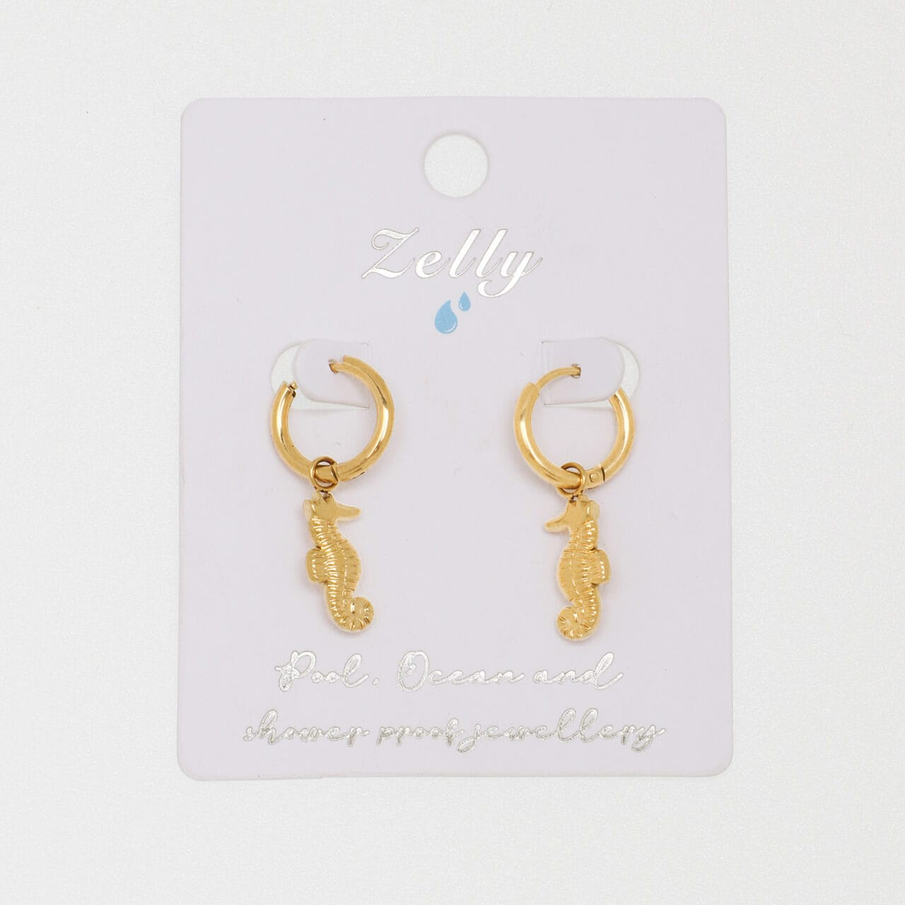 Earring Waterproof Seahorse Gold