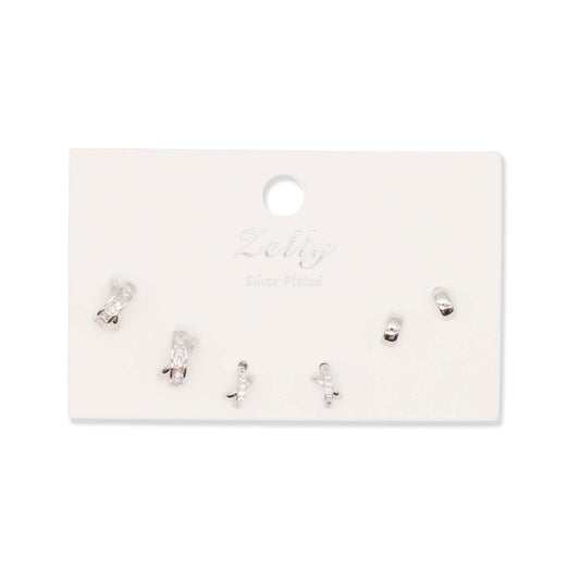 Earring Multipack Kiss Silver