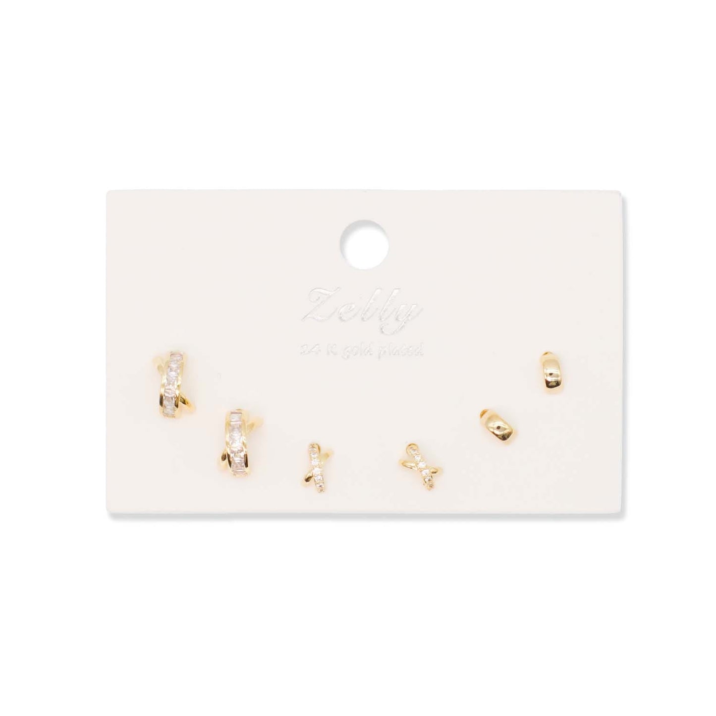 Earring Multi Pack Kiss Gold