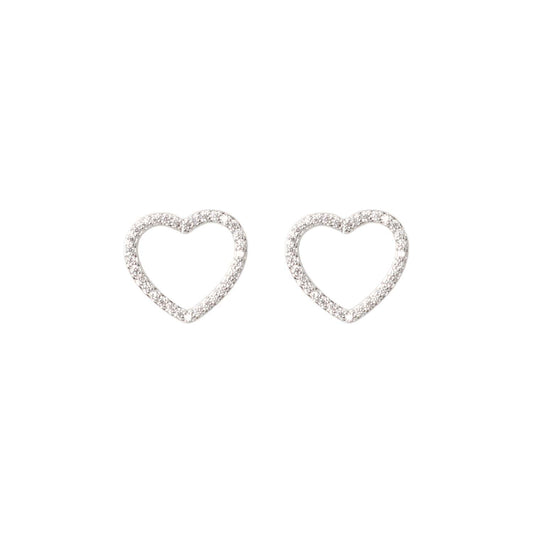 Earrings Constellation Collection Open Heats Silver