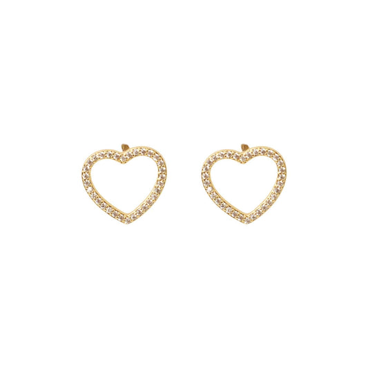 Earrings Constellation Collection Open Hearts Gold