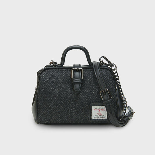 Black & grey herringbone Drs bag