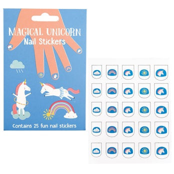 Children's nail stickers (pack of 25) - Magical Unicorn