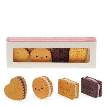 Erasers (set of 4) - Biscuits